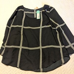 Stitch Fix 41 Hawthorn Black & White Blouse XL